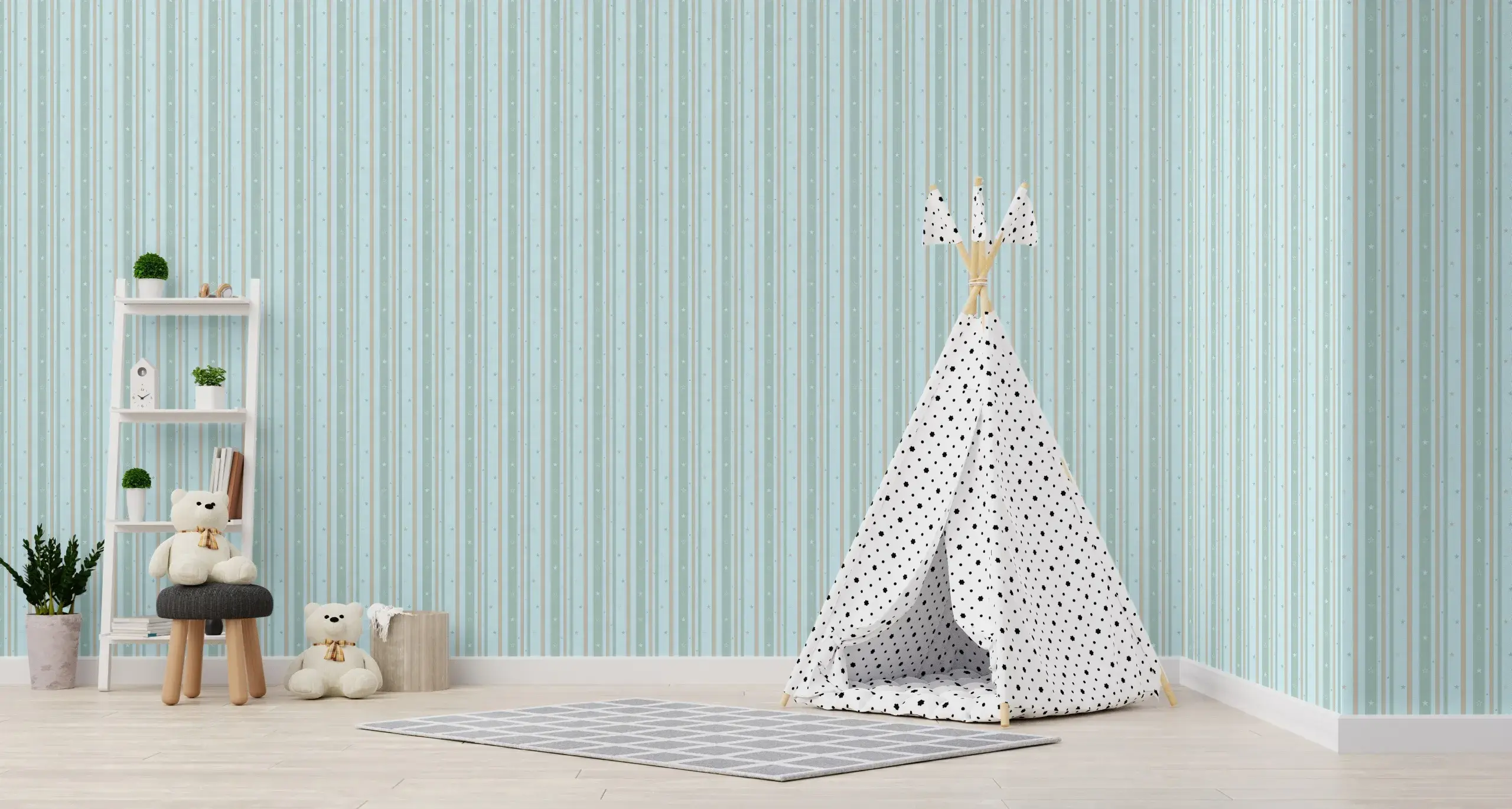 Green Embossed Wallpaper – Playful Accents (8928-2)